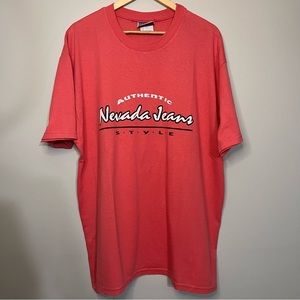 #124 Vintage Nevada Jeanswear Est 1991 Coral T-Shirt